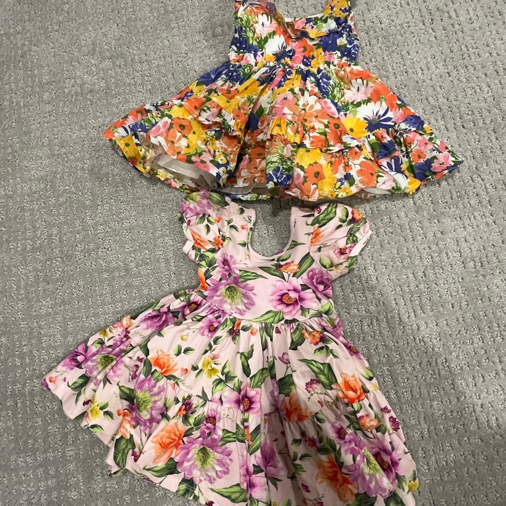 Janie and Jack Blue Orange Sleeveless Sundress